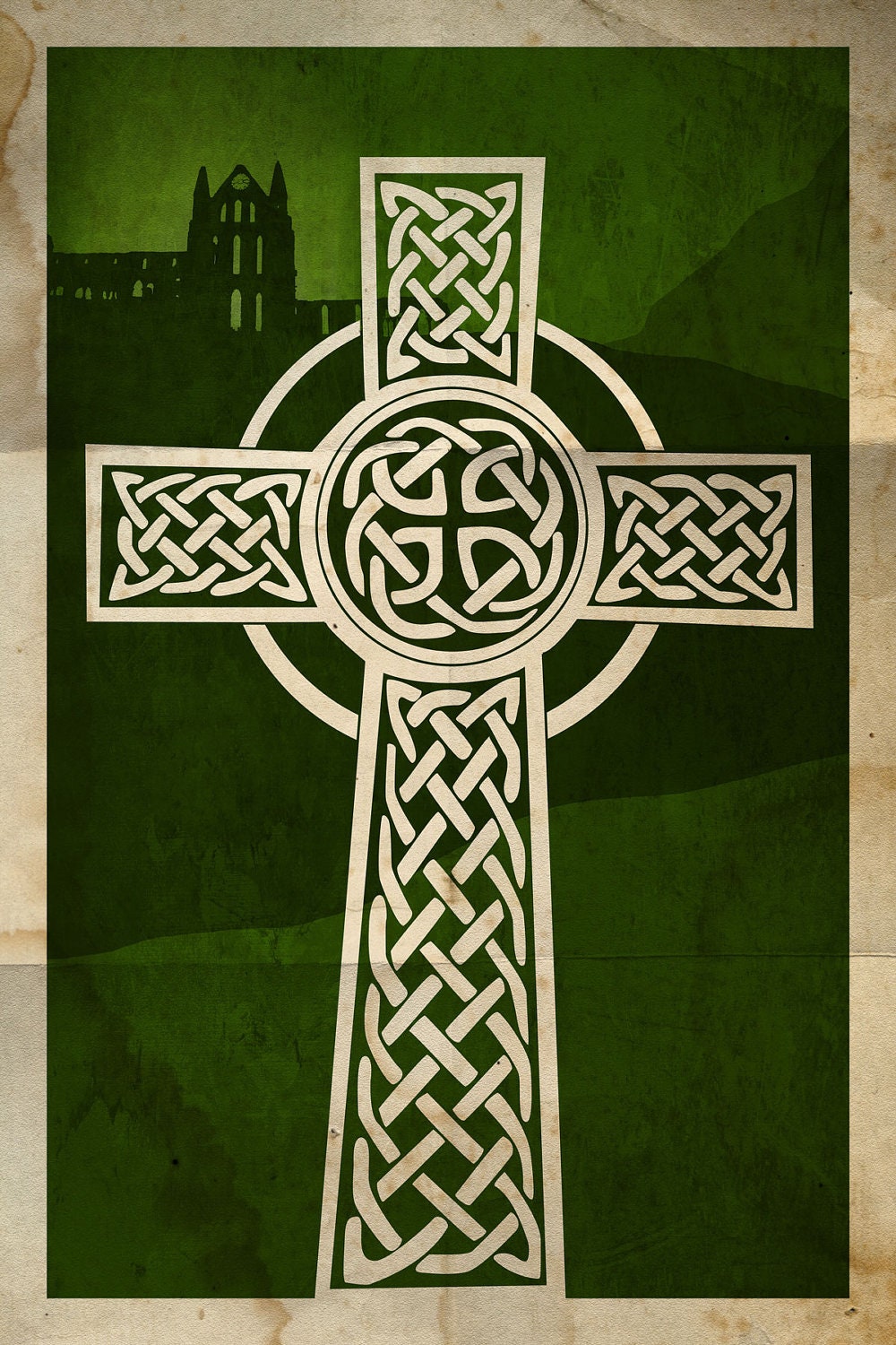 16x24 Celtic Cross Minimalist Poster