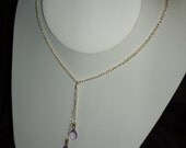 Simple Cowgirl Purple Teardrop Beaded Necklace