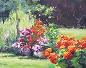 Original Floral Painting "Geraniums"