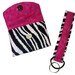 Wallet & Key Fob Set -- Zebra, Hot Pink