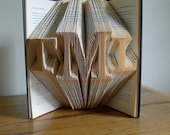 Personalized Gifts - Monogrammed - Gifts for Men - Gift for Her -  Gift for Boss - Custom -  Folded Book Sculpture -