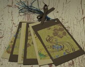 Hummingbird Gift Tags, Yoga Gift Tags, Upcycled Tags, Boho Tags, Earth Tags, Nature Tags, Blossom Tags