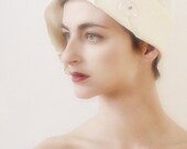White Hat 1920's Flapper Style Hat