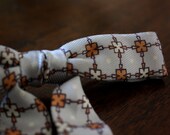Vintage 70s Geometric Patterned Bow Tie
