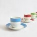 1930s German Demitasse Cups and Saucers. Lustreware. Set of 4. Farberware