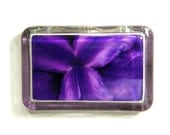 Iris - Purple Iris Flower Glass 3D Paperweight - Dimensional Photo Sculpture