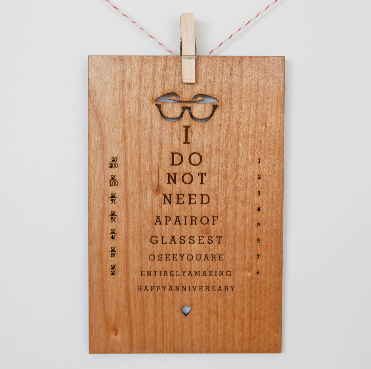 Anniversary Card -- You are Entirely Amazing Wood Card