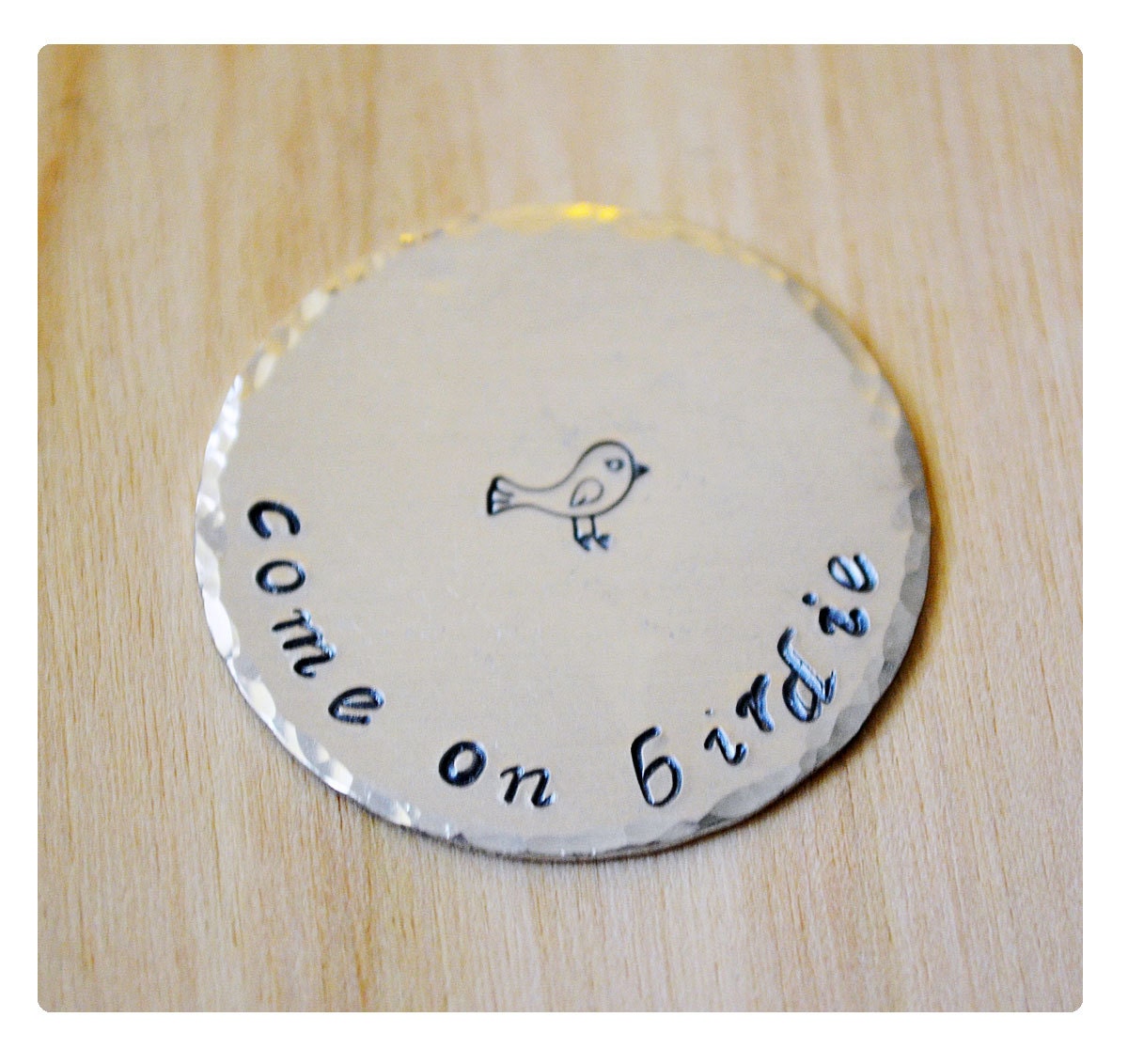 Personalized Golf Ball Marker - Daddy Gift  - Grandpa Christmas Gift - Come on Birdie - Golfing