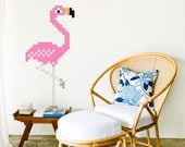 Flamingo Wall Decal Puxxle - The Pixel Puzzle