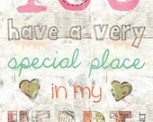 Scripture Art, Bible Verse Art, Faith Based Art, Philippians 1:7 NLT, 10x15 art print on wood