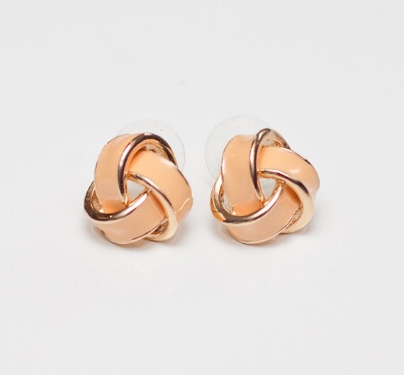 LoveKnot Post Earrings in Blush (Pink)