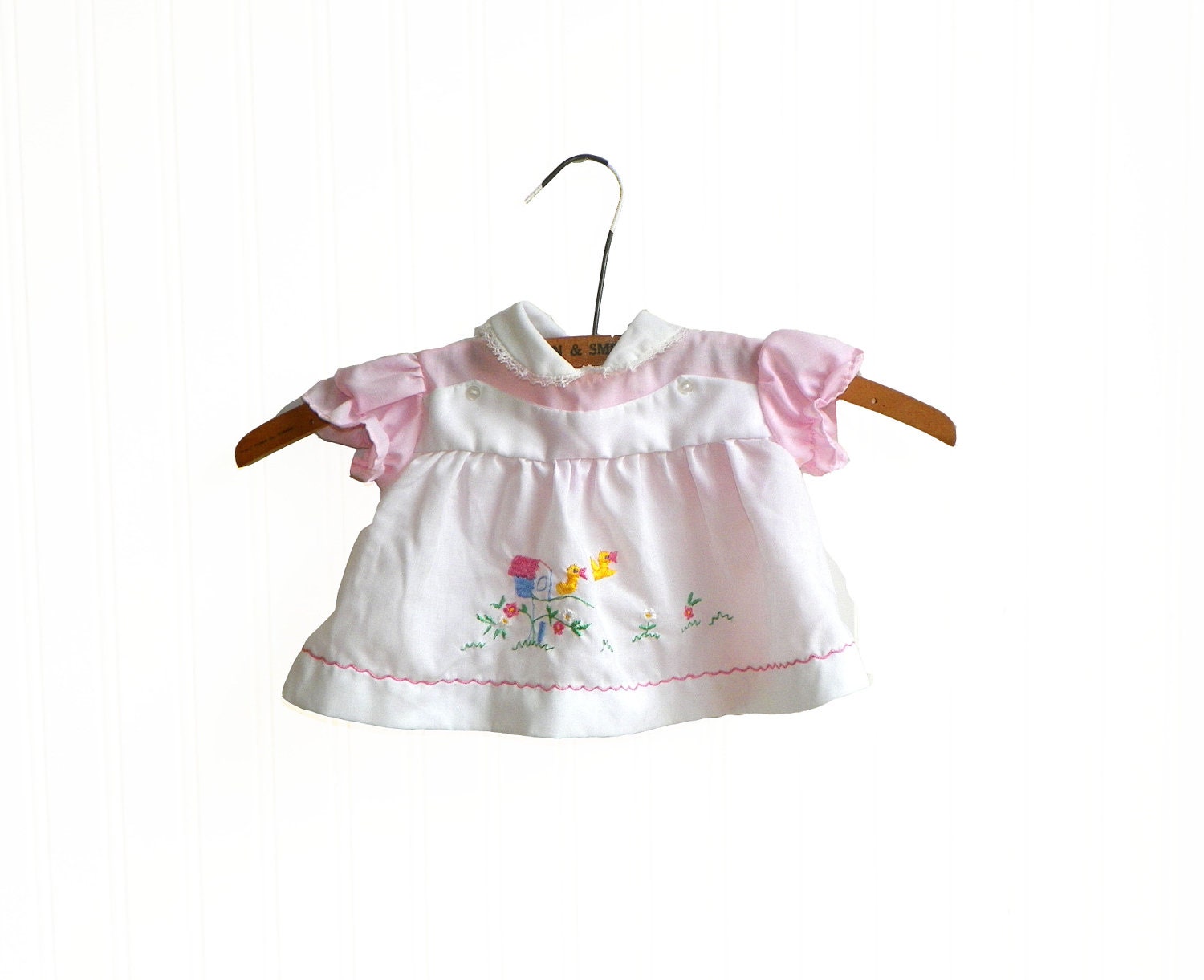 Vintage Pink and White Baby Blouse