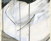 Dark Clouds over Snowy Mountains Original painting on A3 Paper