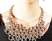 Chainmaille Organic Japanese lace medium necklace collar