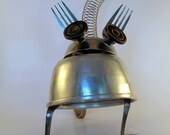 RECYCLED ROBOT SCULPTURE - "Kitchen Monster" - reused re-purposed metal objects