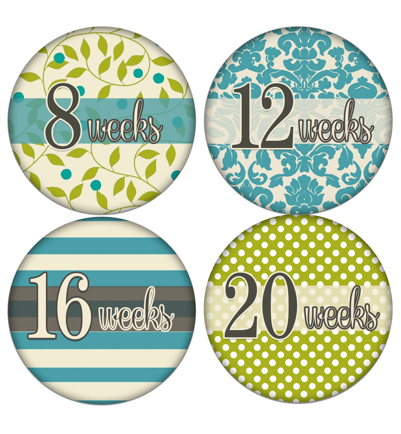 ON SALE Weekly Pregnancy Stickers Pregnancy by HauteBelliesShop