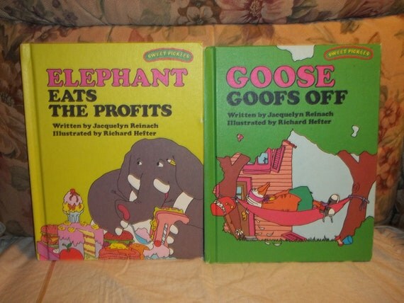 2 SWEET PICKLES Books Elephant Eats The by TotallyRetroToys