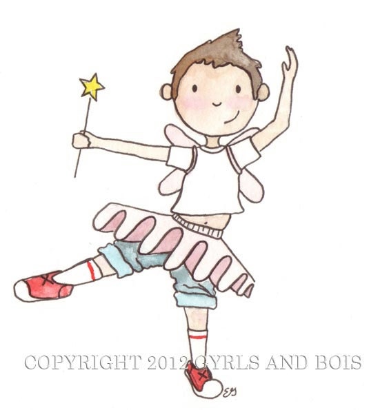 Dress Up (Greeting Card) - Celebrating gay, trans, and all other boys who like to be pretty.
