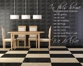 22"x24" (Small) - In This Home, We Do Grace, We Do Real - House Rules Vinyl Wall Decal Wall Sticker Words Quotes