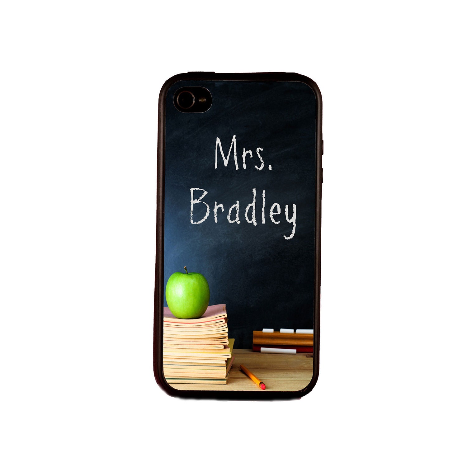 Personalized iPhone 5 case. Custom iPhone 5 case. Available for iPhone 4 or 4S. Monogrammed iPhone 5 case. "The Teacher"