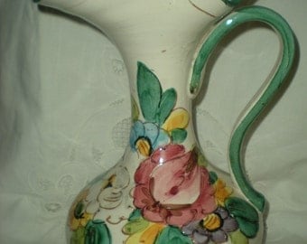 Vintage Italian Handpainted Procelain Vase