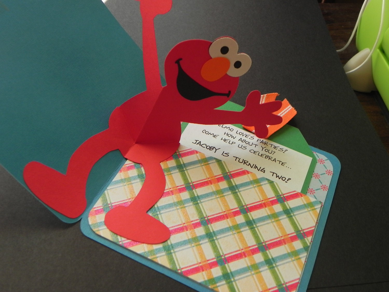 Elmo Pop-Up Birthday Party Invitations - Set of 12