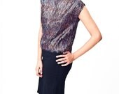 ON SALE / party shirt / Cocktail Oversized Shirt / Shiny Taasels Shirt / Short sleeves Shirt / Elegant Shirt / Women Shirt