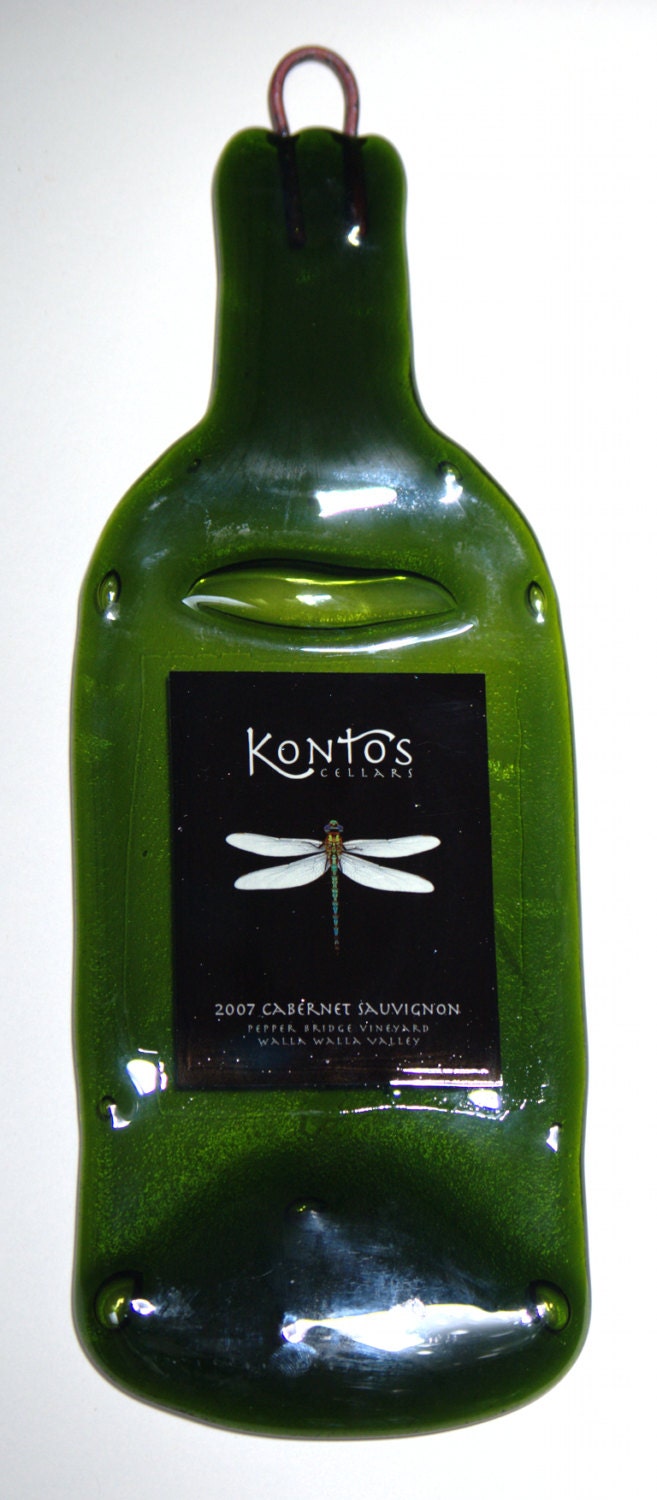 Flat Wine Bottle - Kontos Cellars