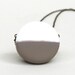 circle necklace / tan and white minimal pendant / modern geometric jewelry