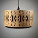 Lampshade made of wood with cut-outs / Handmade