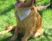 Steampunk Dog Bandana Grey with Gear