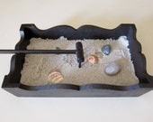 Zen Garden Mini - Miniature Table Top Set - Home Office Decor - Relaxation and Meditation - Fathers Day or Graduation Gifts