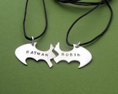 INFO on Batman Best Friend necklaces, Personalized Friendship sterling silver