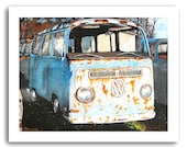 VW Volkswagen Hippie Bus Art Print "VW Down and Out" 11x14" Signed and Numbered
