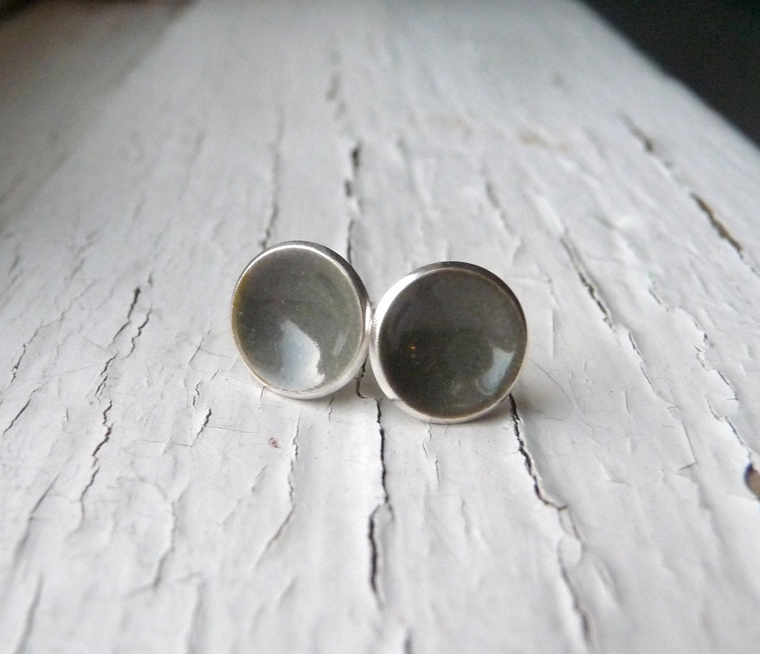 smoke dot earrings