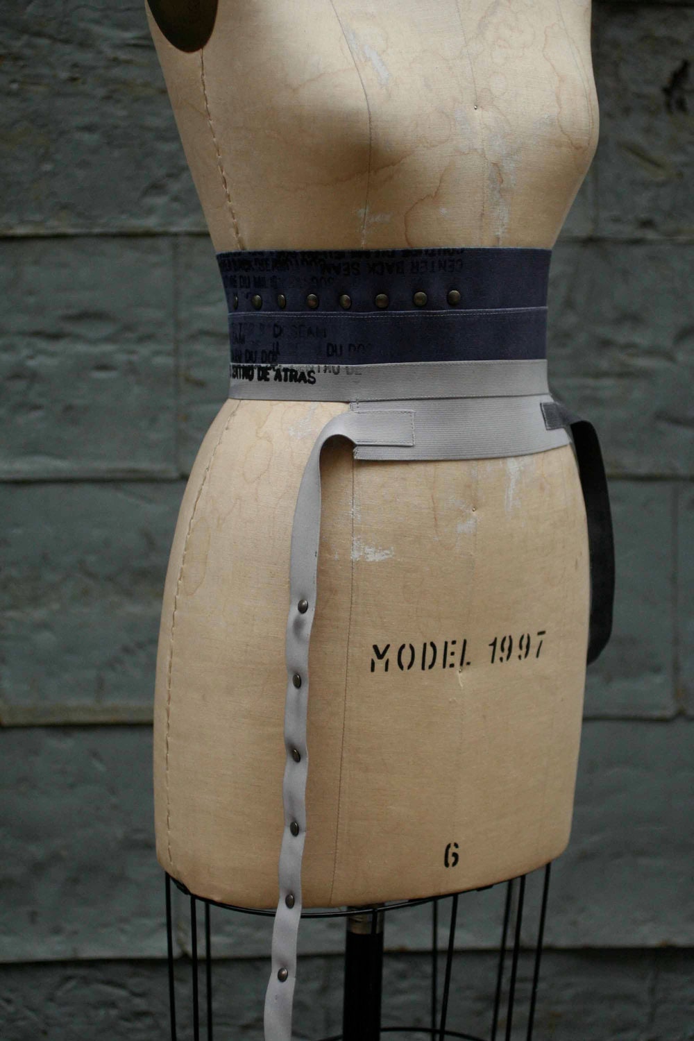 Studio SALE Women's Belts/ Gray Text Belt /Spring Fashion/ Edgy Belts / Women's Fashion Accessories