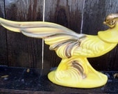 Vintage California Pottery , Collectible Porcelain 1950s Home Decor Art Deco Golden Pheasant