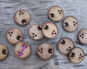 Four 1" Bamboo Arrow Buttons