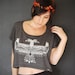 Reverie - Crop Top Cropped tshrit  - in almost black - by Bark Decor