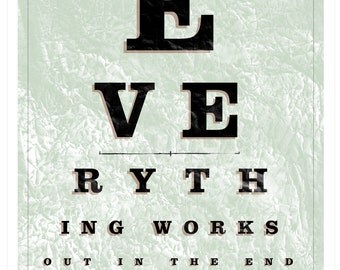 The Optimist Optometrist Eye Chart, Collections Series Limited Edition Art Print