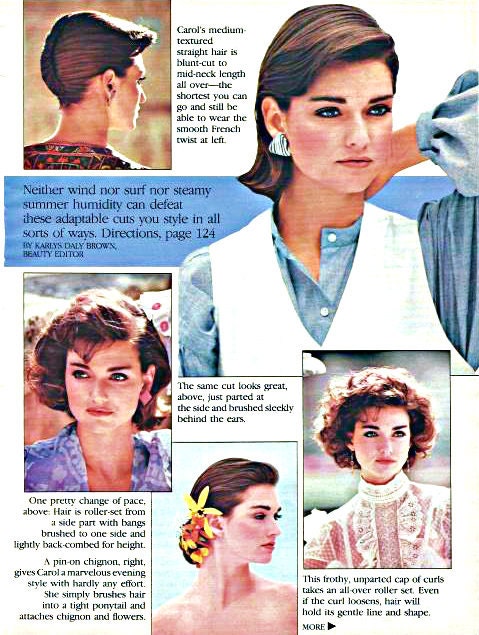 Retro 80's Hair Salon Paper Ephemera Prints - 1983 Hairstyle Model Beauty Parlor Art Decor Collection