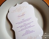 Die Cut Menu Card (Elegant Scroll) - Sample