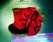 Hot pink -- MAD hatter top hat -- mini top hat -- for Mad Hatter tea parties -- bridal showers -- cocktail hats -- Ready to Ship