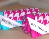 Little Mermaid Girl Flannel and Minky Mini Blanket and Burp Cloths