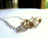 Fleches d'amour. Golden Rutilated Quartz gemstone necklace
