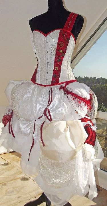 MADE TO ORDER Steampunk inspired dress, various colour options