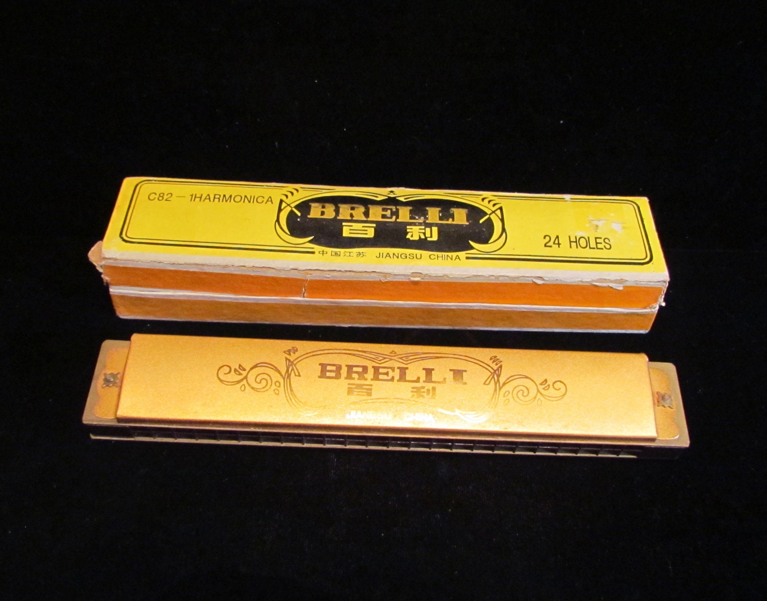 Vintage Harmonica Brelli Harmonica Tremolo Harmonica Copper Harmonica 1960's Harmonica EXCELLENT CONDITION