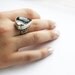 Tourmaline Quartz Ring in Sterling Silver - Big Bold Statement Ring One of a Kind