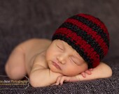 newborn photography prop striped crochet hat baby boy baby girl photo prop