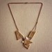 Golden geometry - necklace, honeycomb, gold luster paint - geometric ceramic necklace - one of a kind Etsy